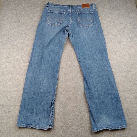 Lucky Brand Jeans Womens 14/32 Blue Medium Wash Straight Mid Rise Stretch Denim - Picture 8 of 12